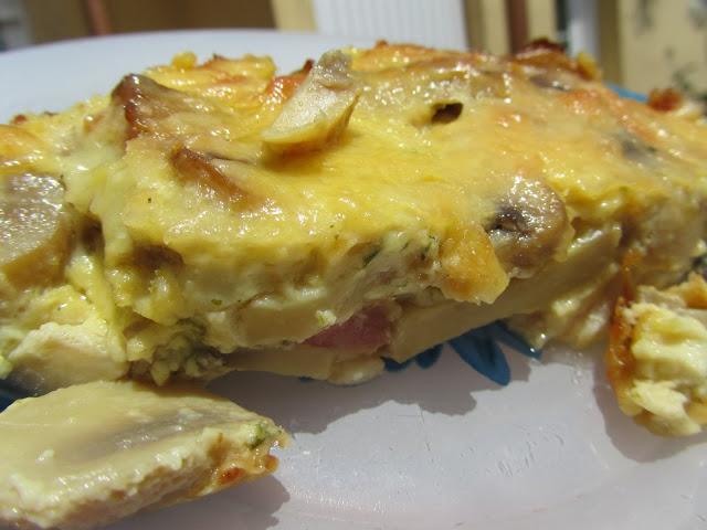 Champiñones al gratén