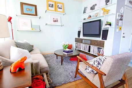 Retro,clasico y muy personal. En casa de Kim y Scott