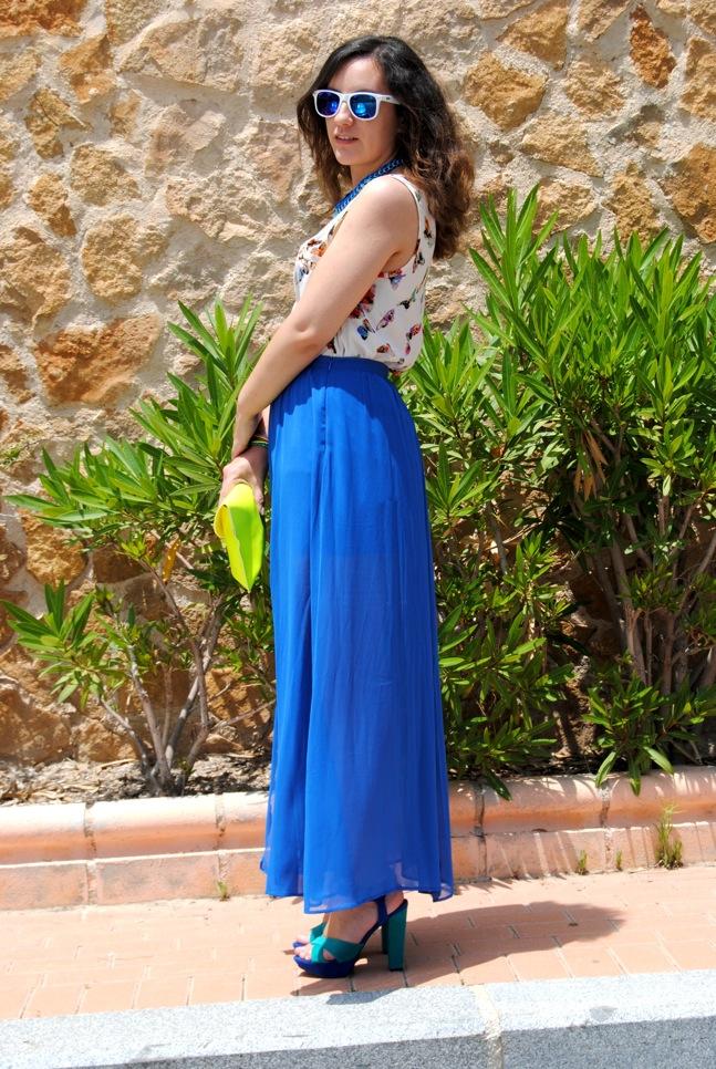 Long Blue Skirt