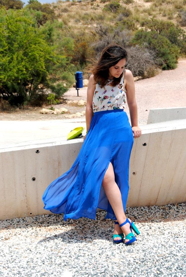 Long Blue Skirt