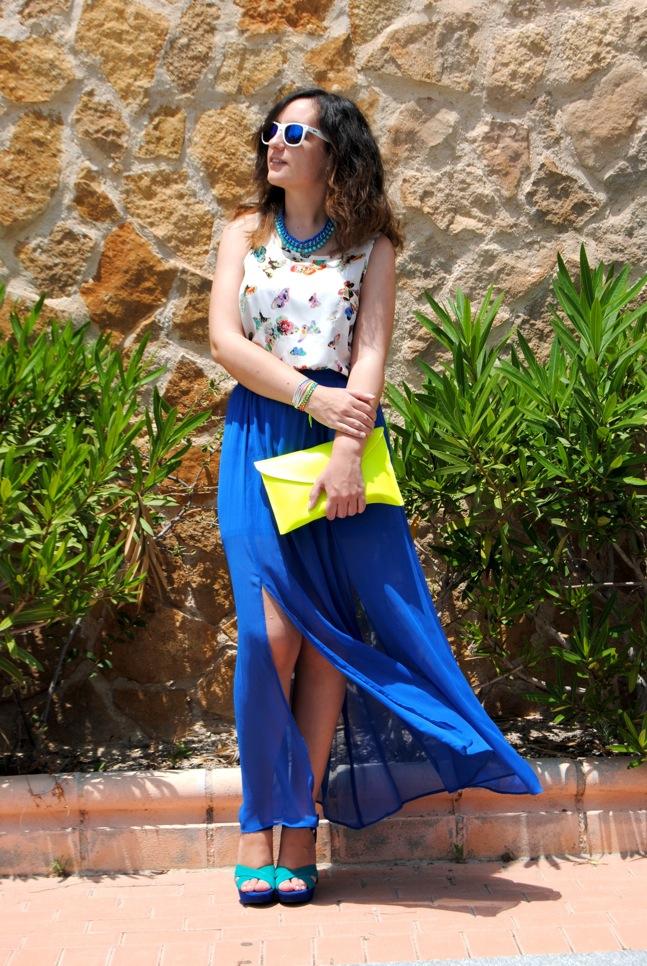 Long Blue Skirt