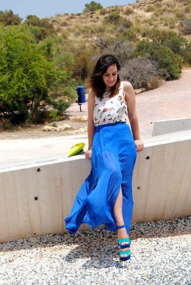 Long Blue Skirt