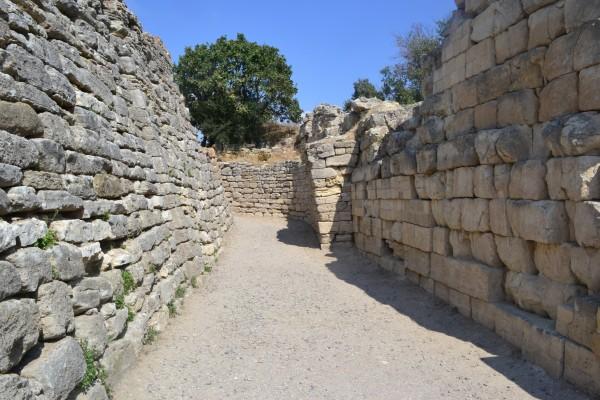 Restos de las murallas de la antigua Troya