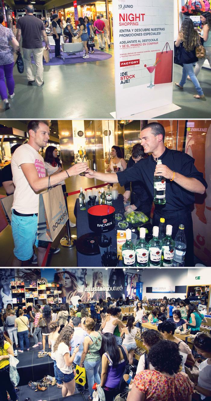 factory night shopping