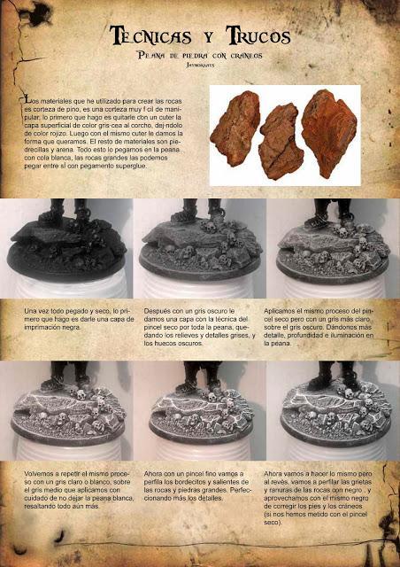 PANDORUM EQUIPO DE PINTURA: TUTORIAL : Peana de Piedra y Cráneos