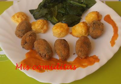 CROQUETAS DE MORCILLA Y PATATAS DUQUESA