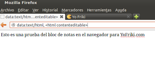 Bloc de notas en nuestro navegador