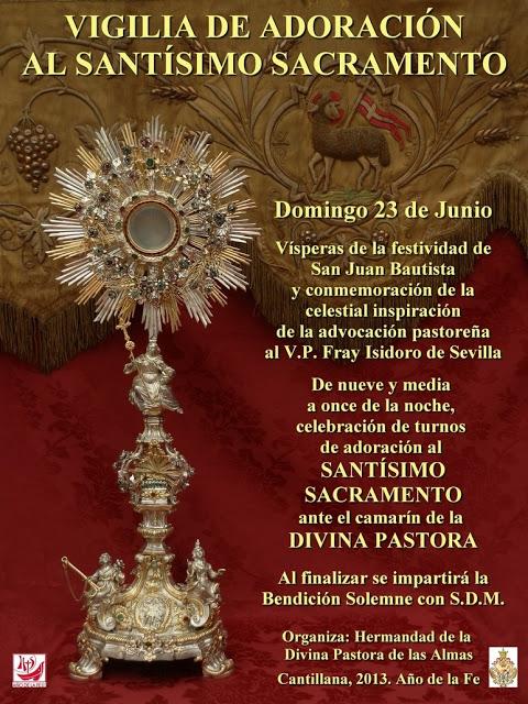 Hoy, Vigilia de Adoración al Santísimo Sacramento