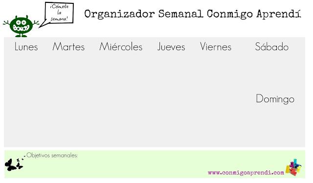 Organizador Semanal Imprimible