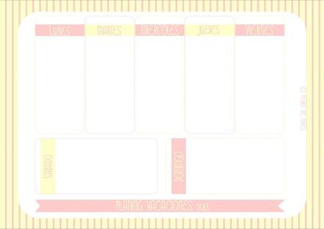 Planing para las Vacaciones Planing para las Vacaciones