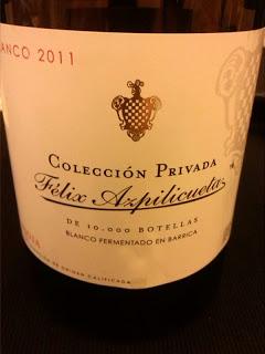 Colección Privada Félix Azpilicueta vino blanco