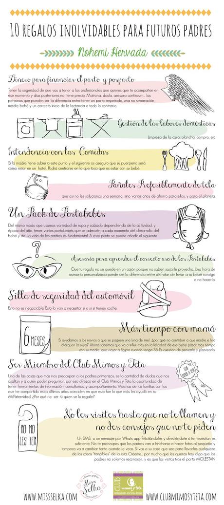 Imprimible. 10 regalos inolvidables para futuros padres Imprimible. 10 regalos inolvidables para futuros padres