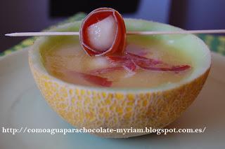 SOPA FRÍA DE MELÓN CON JAMÓN