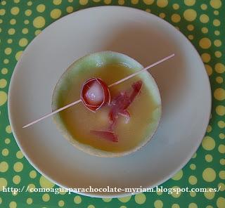 SOPA FRÍA DE MELÓN CON JAMÓN