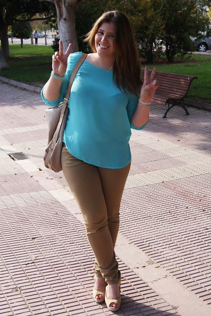 Turquoise blouse