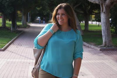 Turquoise blouse
