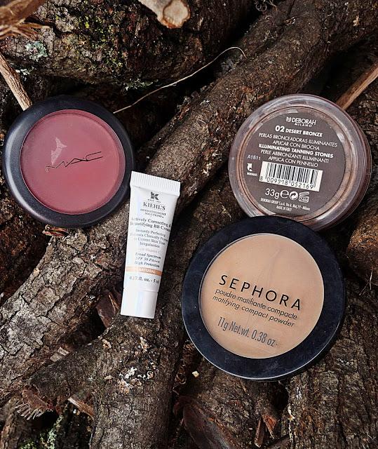 Maquillaje diario: BB cream Kiehl´s en piel seca y en piel mixta. Meteoritos Deborah y polvos matificantes Sephora