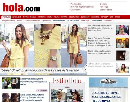 Publicación en la revista Hola