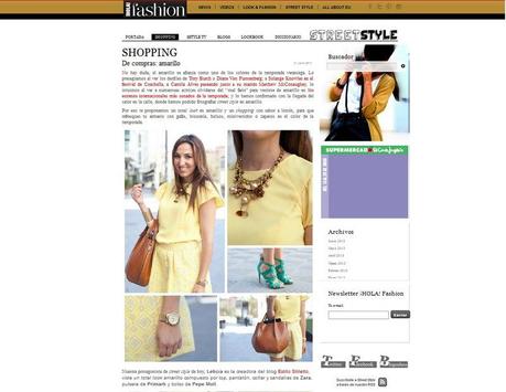 Publicación en la revista Hola