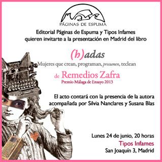 Presentación de (h)adas de Remedios Zafra