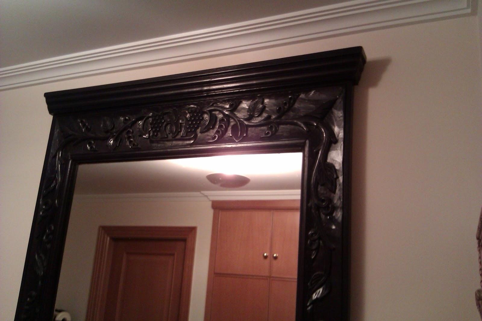 ♥ ♥ ♥ RENOVANDO UN ESPEJO RÚSTICO EN MADERA CON RELIEVE