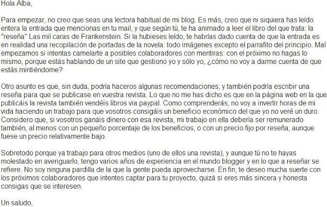 Emails bizarros (1) Me aprovecho de ti