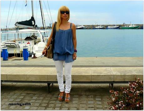 WHITE AND BLUE