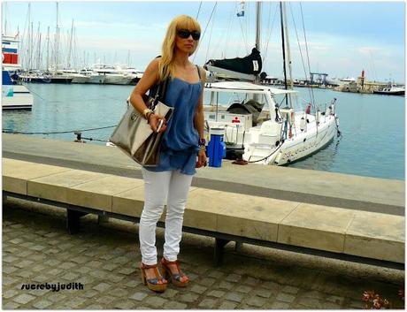 WHITE AND BLUE