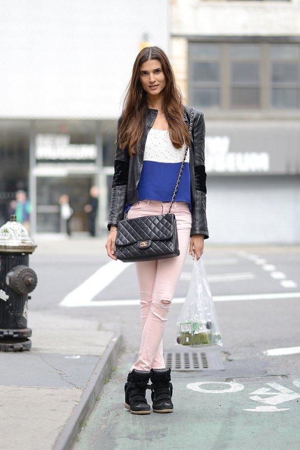 Street Style: Estilo en cualquier estación del año con la chaqueta de cuero motera!