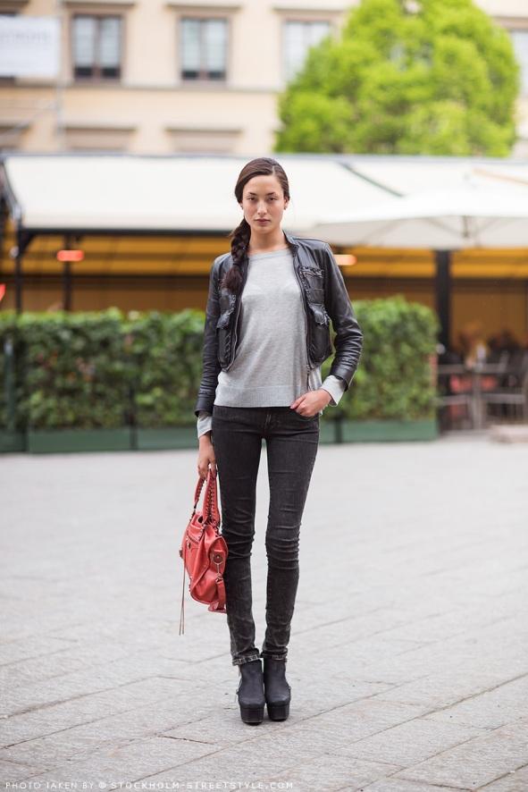 Street Style: Estilo en cualquier estación del año con la chaqueta de cuero motera!