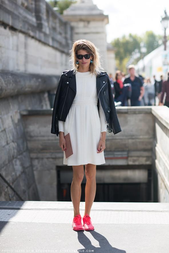 Street Style: Estilo en cualquier estación del año con la chaqueta de cuero motera!