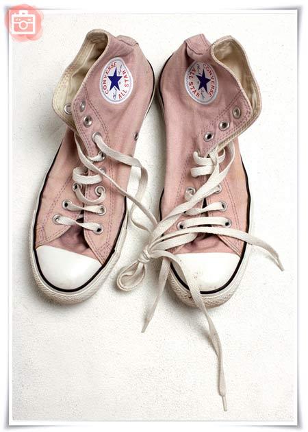 Foto del día: Zapatillas Converse rosa palo - Paperblog