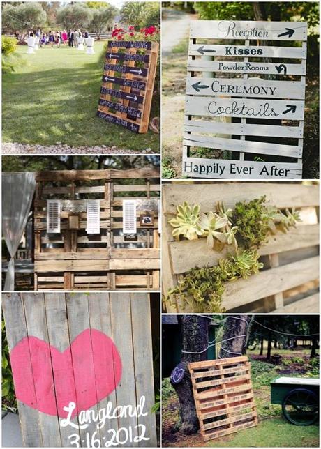 Eco-chic. Pallets at your wedding