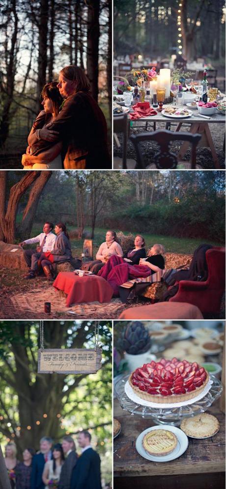 Boda junto a la hoguera. Decoracion y entornos de boda.