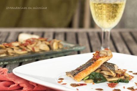 Trucha a la navarra versionada con vinagreta de mostaza y miel Trucha a la navarra versionada con vinagreta de mostaza y miel