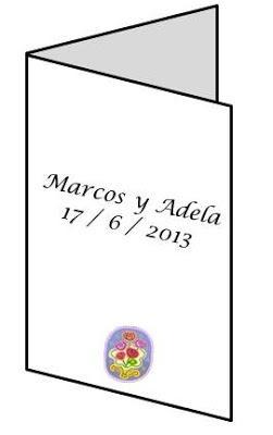 portada de tarjeta individual boda