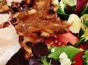 Ensalada champiñones queso cabra