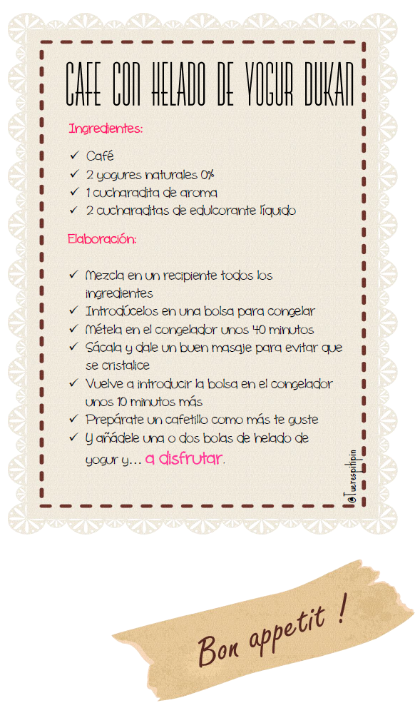 Café con helado de yogur Dukan: La receta {desde fase ataque}
