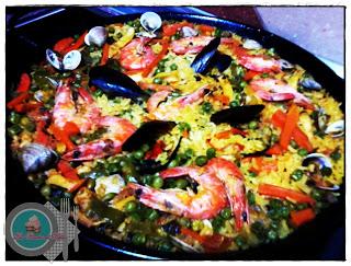 Paella de marisco a la Marroquí.