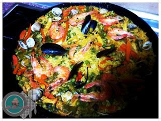 Paella de marisco a la Marroquí.