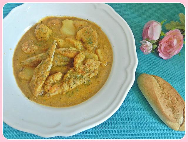 Cazuela de rape con patatas