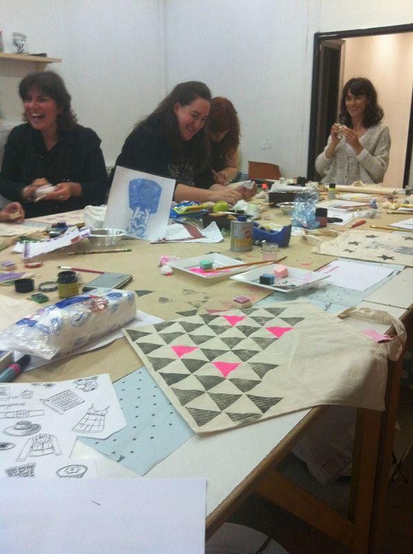 kilika hecho a mano estampación textil