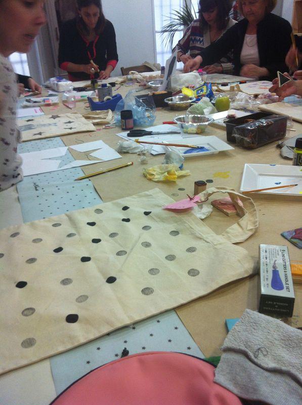 kilika hecho a mano estampación textil