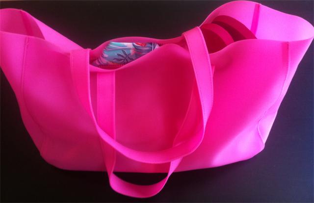 bolso playa fucsia