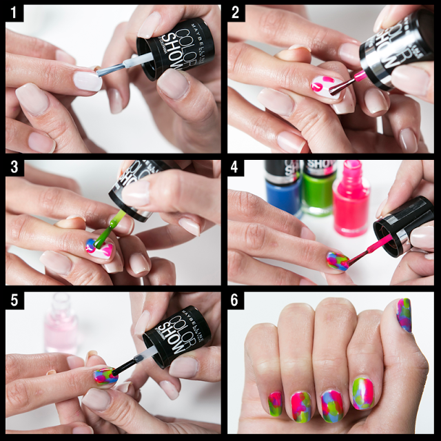 Uñas decoradas con diseño Neón paso a paso // Concurso Maybelline