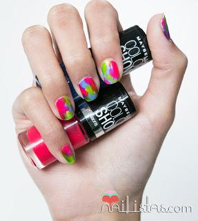 Uñas decoradas con diseño Neón paso a paso // Concurso Maybelline