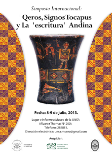 Simposio Qeros y escritura andina en la UNSA, 7-8 de julio, AREQUIPA