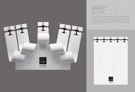 Abu Dhabi Air Expo: Pósters en 3D que representan acrobacias aéreas