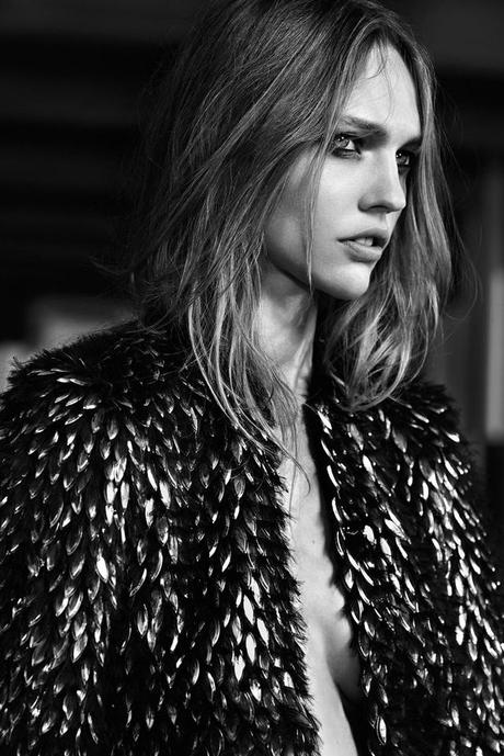 Saint Laurent Resort 2014 collection- Sasha Pivovarova and the neo grunge style