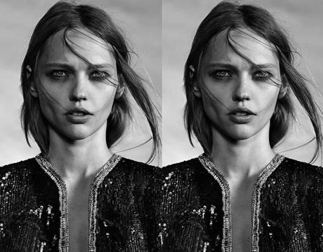 Saint Laurent Resort 2014 collection- Sasha Pivovarova and the neo grunge style